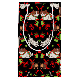 Cute Pet Patterned Christmas Gift Small Gift Bag