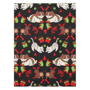 Cute Pet Patterned Christmas Gift Tablecloth