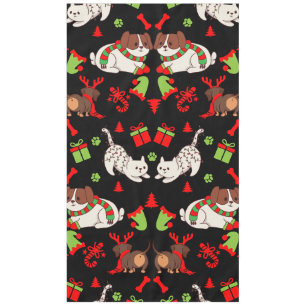Cute Pet Patterned Christmas Gift Tablecloth