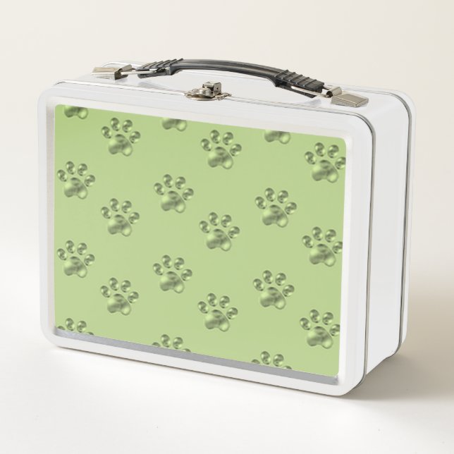 Cute pet paws metal lunch box (Front)