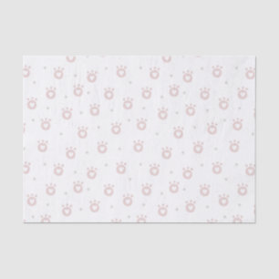 Cute Pet Paws with Hearts 10lb Tissue Paper, White Tissue Paper