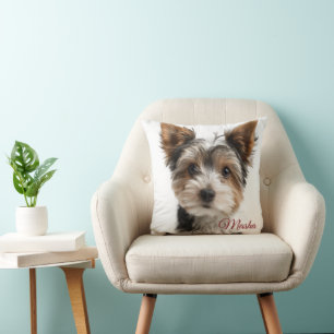 Cute Pet Pillow – Personalized Dog Name & Photo