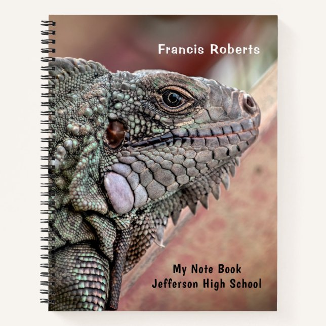 Cute Pet Reptile Animal Nature Iguana Fun  Notebook (Front)