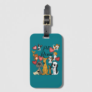 Cute Pet Rescue Love Cartoon Luggage Tag
