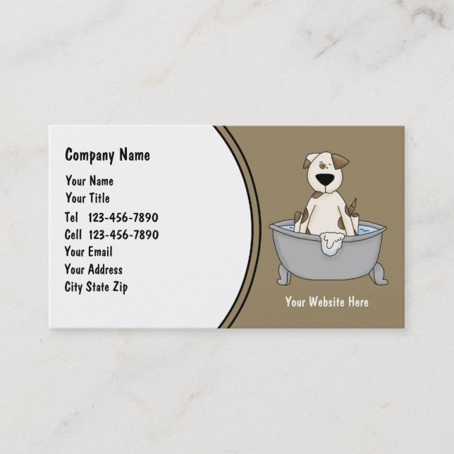 Cute Pet Service Business Cards (Front)