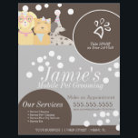 Cute Pet Services Grooming Dog Bubbles  Flyer<br><div class="desc">Modern Flyers for Pet Grooming Business</div>