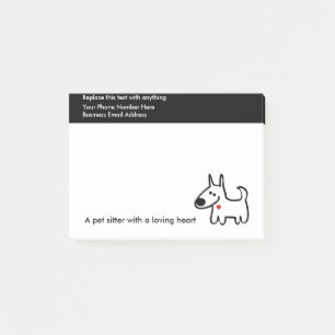 Cute Pet Sitter Design Post-it Notes