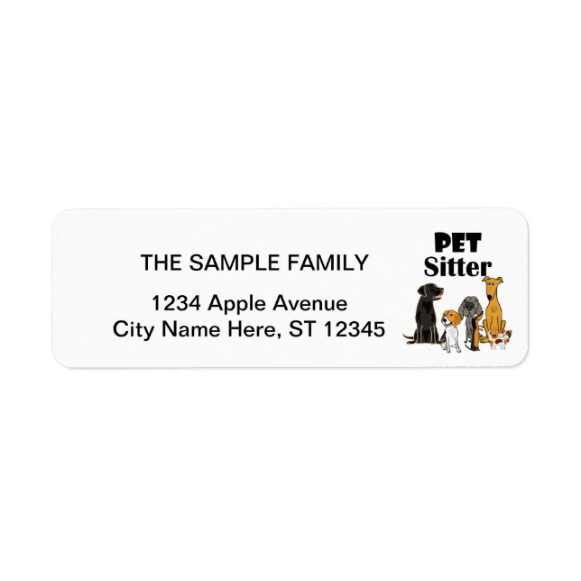Cute Pet Sitter Dog and Cat Cartoon (Front)