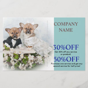 Cute pet sitter pet groomer dog daycare flyer