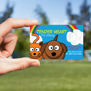 Cute Pet Sitter Service Business Card