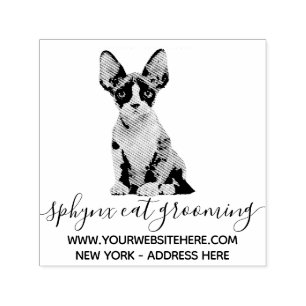 Cute Pet Sphynx Cat Groomer Self-inking Stamp