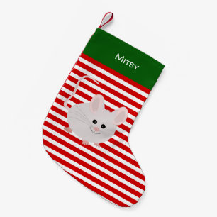Cute Pet White Mouse Christmas Stocking