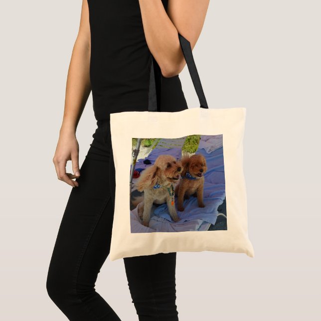Cute Pets Cockapoo Dogs Beach Family Unique Photo Tote Bag (Front (Product))