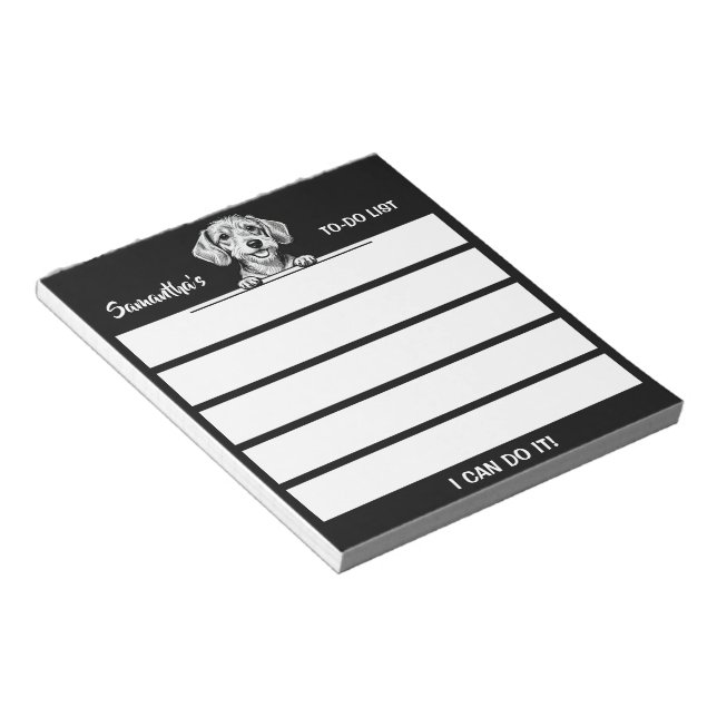 Cute Pets Minimalistic Design - Dog 1 Notepad (Angled)