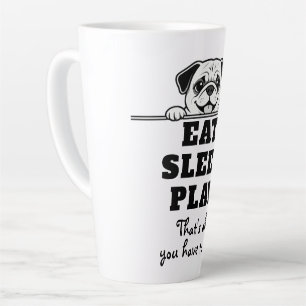 Cute Pets Minimalistic Design - Dog 2 Latte Mug
