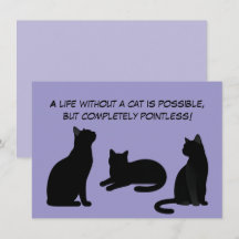 Cute Pets Silhouettes Design - Cats 1 + text