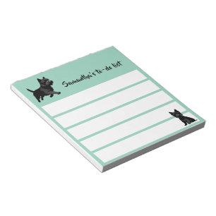 Cute Pets Silhouettes Design - Dogs 1 + text Notepad