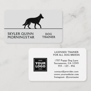 Cute Pets Silhouettes Design - Dogs on line 1 Business Card