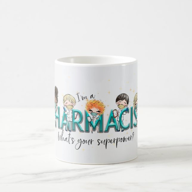 Cute Pharmacist Superpower Coffee Mug (Center)
