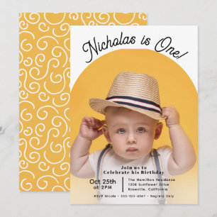 Cute Photo Arch Children's Birthday Party Invitation