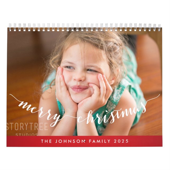 Cute Photo Calendar 2025 Merry Christmas (Cover)