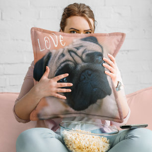 Cute Photo Dog Mum Lover Cushion