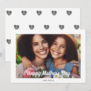 Cute Photo Happy Mother's Day Greeting Card