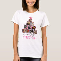 Cute Photo Merry Christmas Pink Christmas