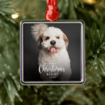 Cute Photo My First Christmas Pet Ornament<br><div class="desc">Celebrate your first christmas with your new puppy with this adorable pet photo ornament.  Customise with photo,  name and year.</div>