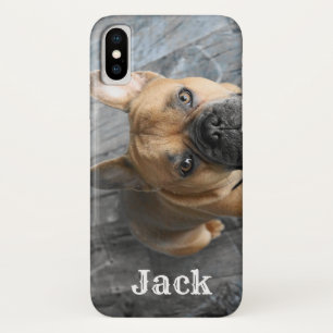 Cute Photo Name Personalised Dog Pet iPhone X Case