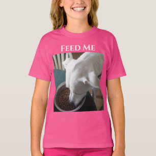 Cute Photo of Hungry Dog Who Can't Wait to Eat T-Shirt