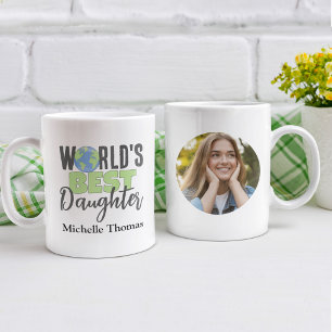 Cute Photo Photo World's Best Daughter Custom  Coffee Mug