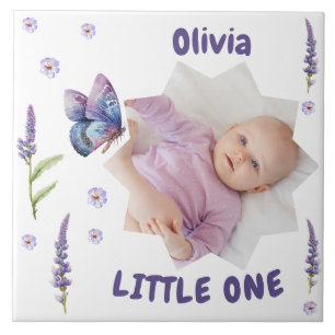 Cute Photo with Flower For Mum To Be pregnancy Tile