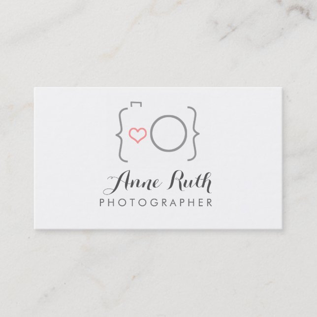 Cute Photographer Camera Business Card (Front)