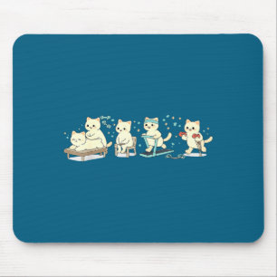 Cute Physical Therapy Kittens Fitness Wellness Mouse Mat