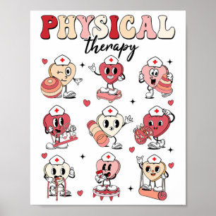 Cute Physical Therapy Valentine's Day Pt Pta Pedia Poster