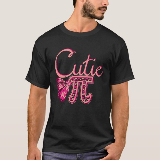 Cute Pi Butterfly Math Holiday Mathematics  Pi Day T-Shirt (Front)