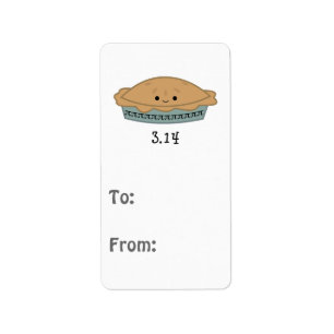 Cute Pi Day 3.14 Label