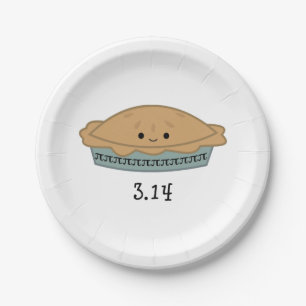 Cute Pi Day 3.14 Paper Plate