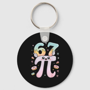 Cute Pi Day 67 Math Apparel Funny Pi Number Design Key Ring