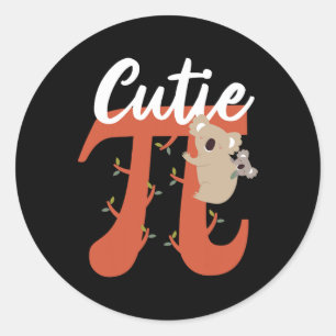 Cute Pi Day Mathematics Cutie Pie By  Classic Round Sticker