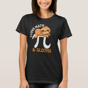Cute Pi Day Sloth Math Teacher Tee