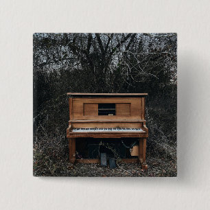 Cute Piano 15 Cm Square Badge