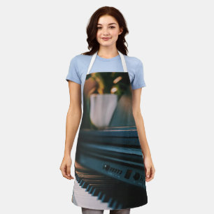 Cute Piano Artwork Apron