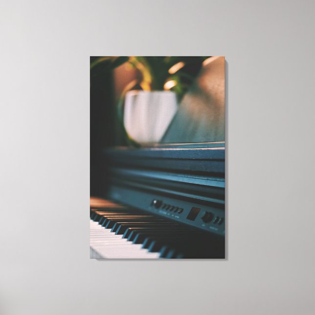 Cute Piano Artwork Canvas Print (Front)