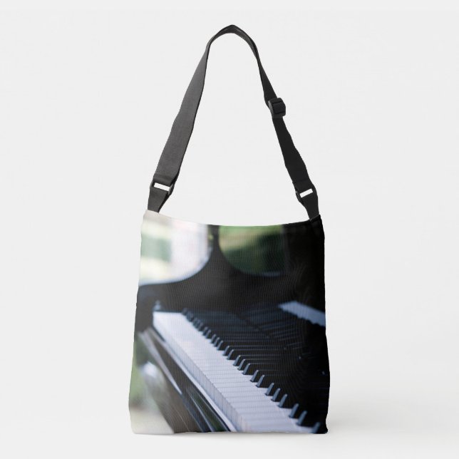 Cute Piano Artwork Crossbody Bag (Front)