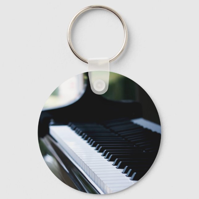 Cute Piano Artwork Key Ring (Front)