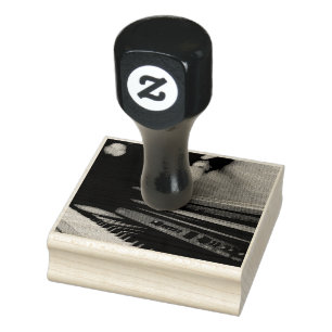 Cute Piano Artwork Rubber Stamp