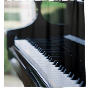 Cute Piano Artwork Shower Curtain