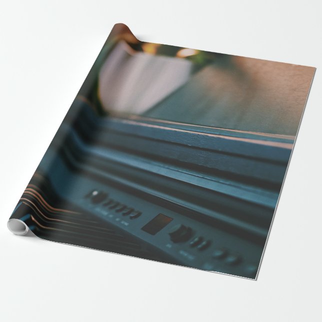 Cute Piano Artwork Wrapping Paper (Unrolled)